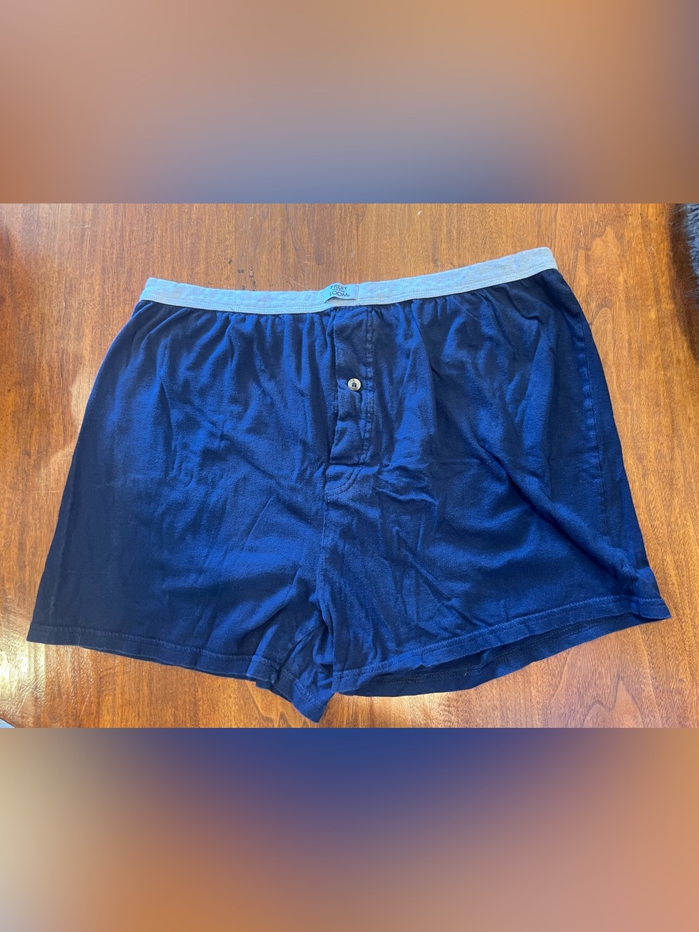 GUC Fruit of the Loom Men's Navy Blue Woven Underpants Boxers